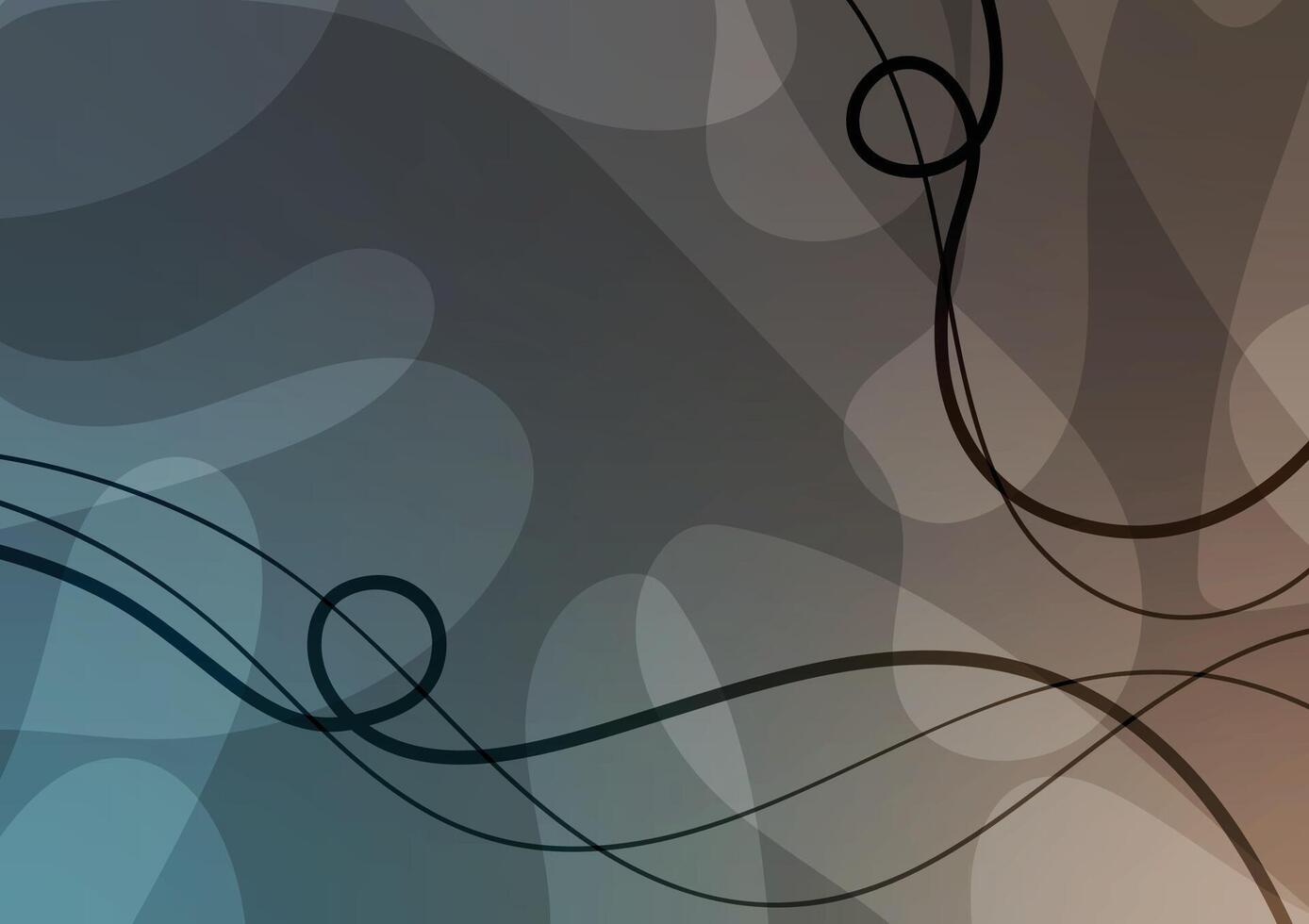 Abstract brown line soft art curve background vector