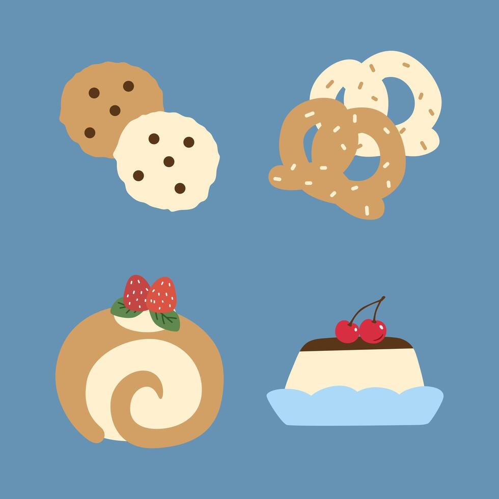 DELICIOUS SWEET DESSERT vector
