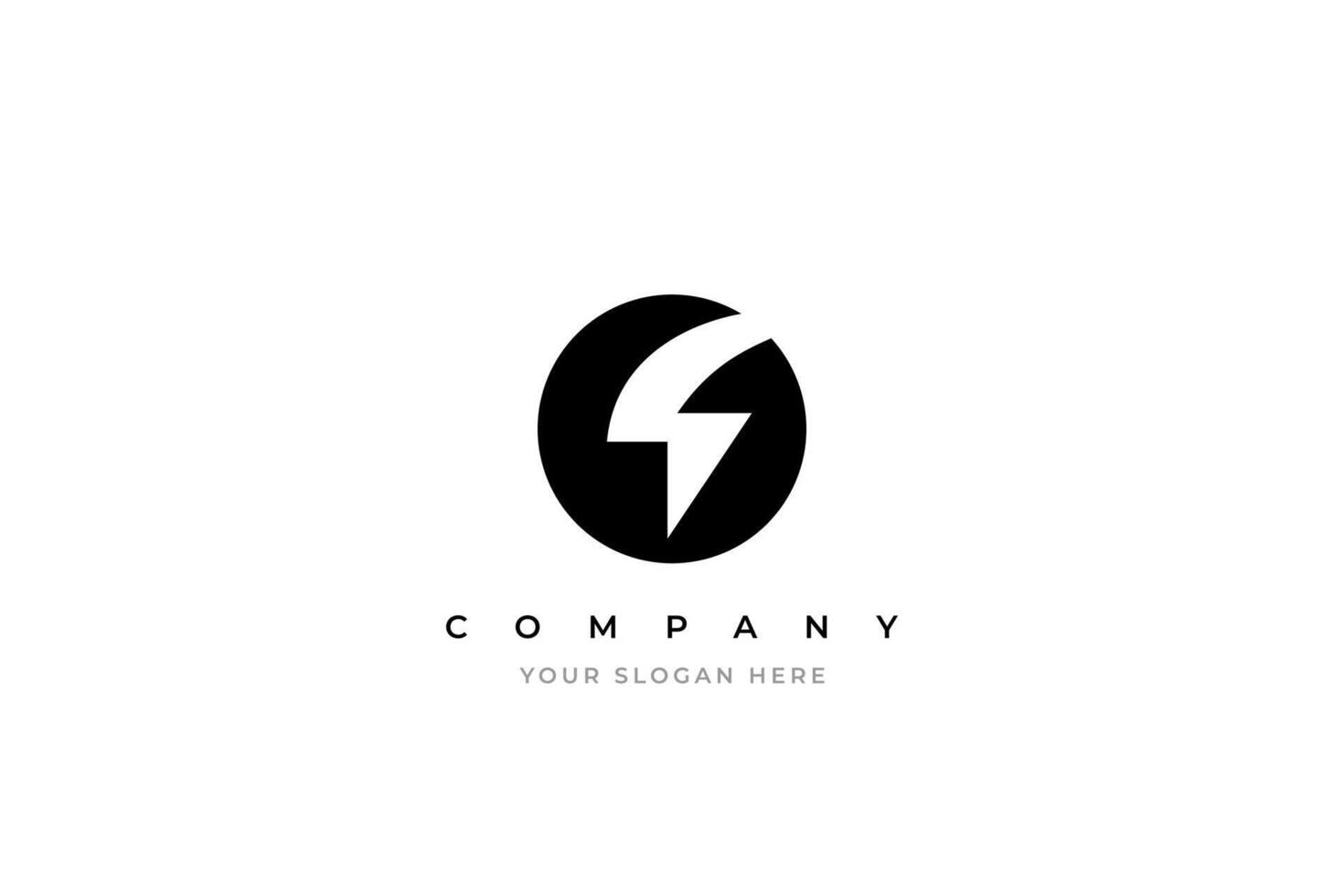 Initial Letter G Bolt Logo Design vector