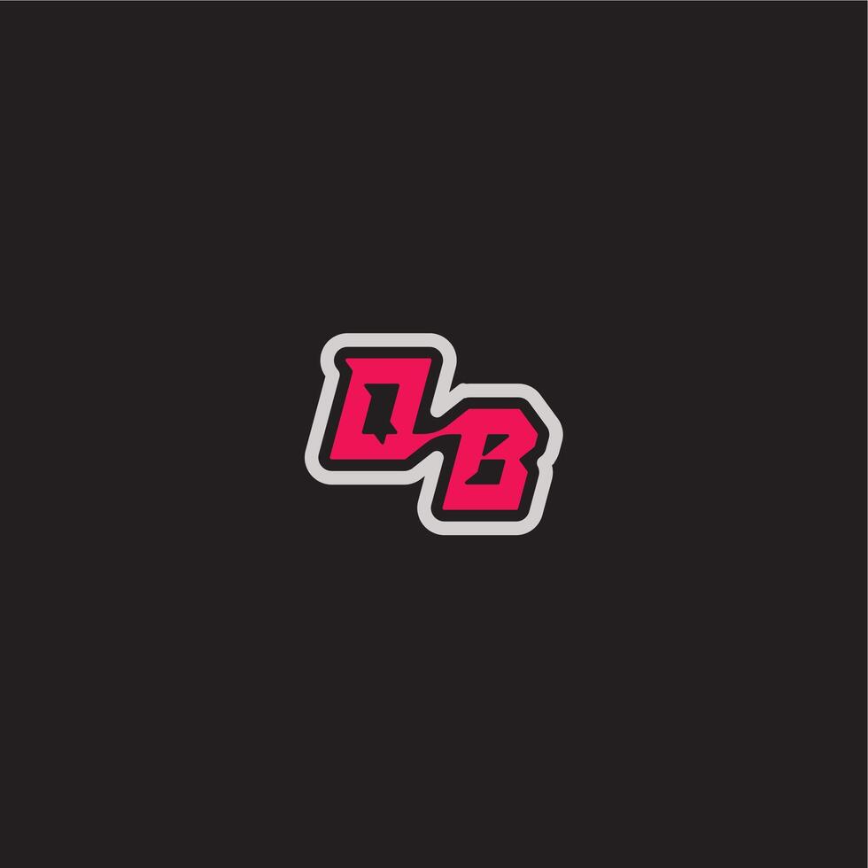 dynamic line monogram logo cool esport concept OB bold sporty gaming style letter vector