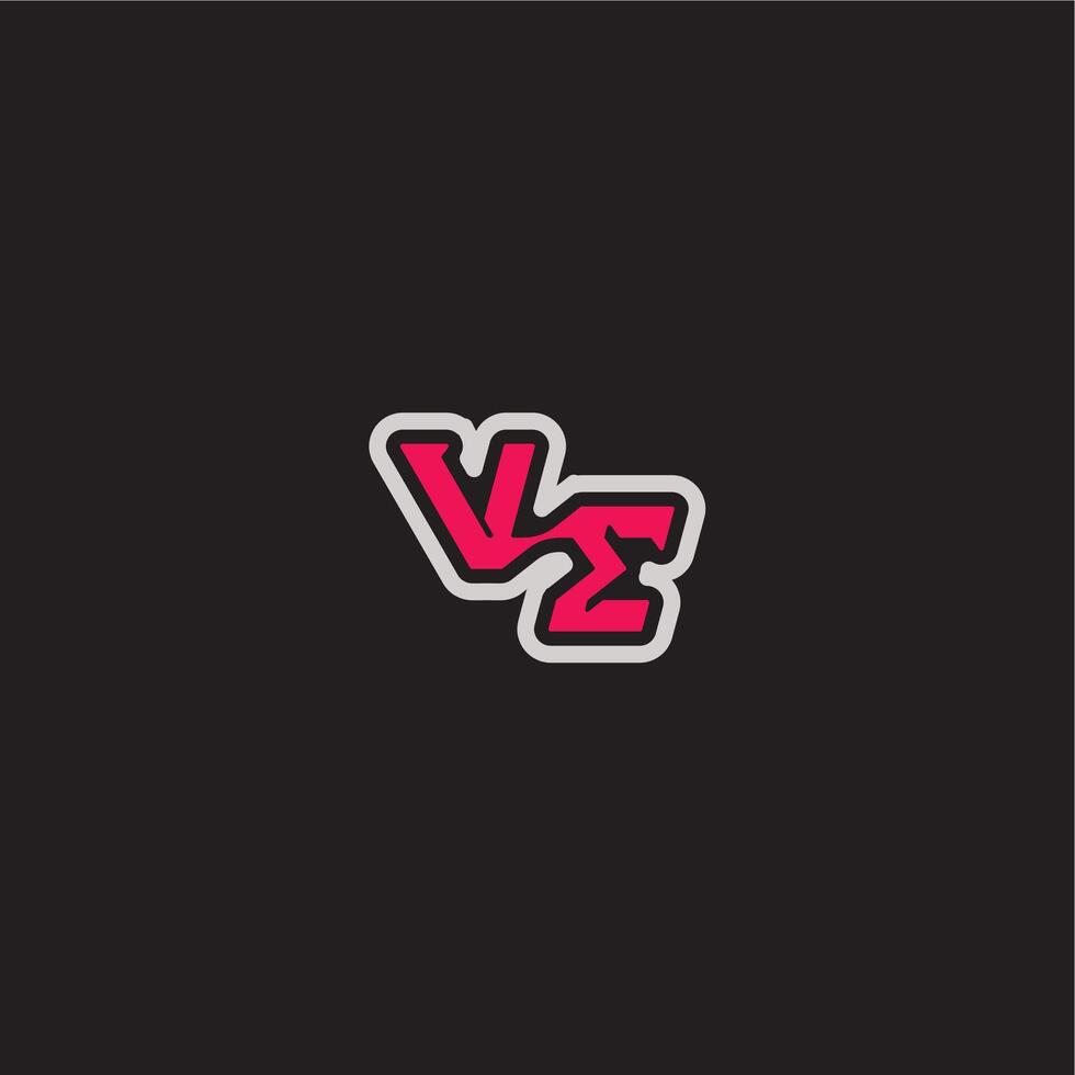 cool esport concept VE dynamic line monogram logo letter bold sporty gaming style vector