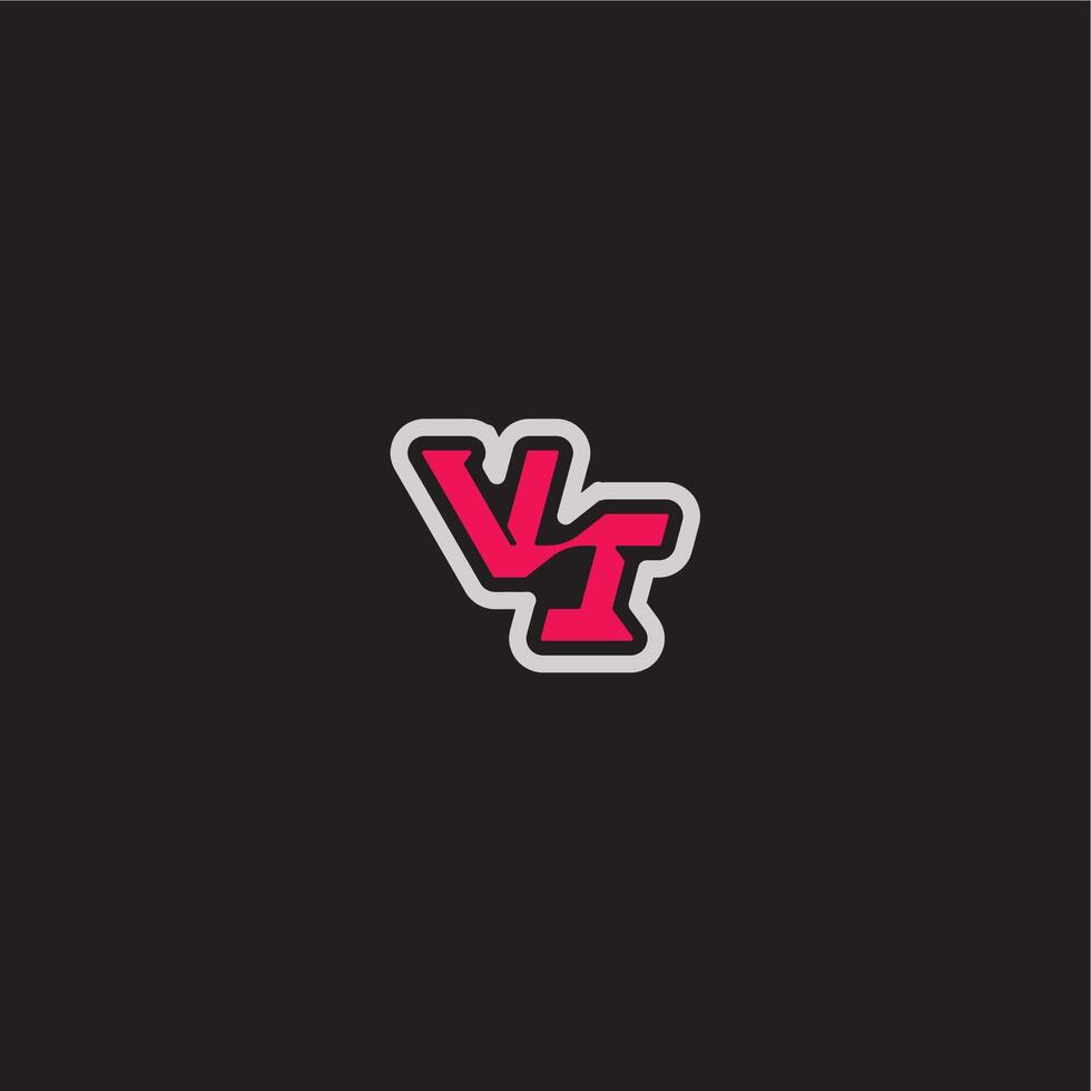 cool esport concept VI dynamic line monogram logo letter bold sporty gaming style vector