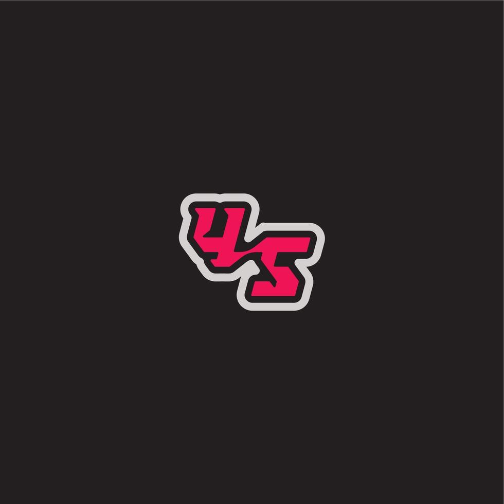 YS letter cool esport concept bold sporty gaming style dynamic line monogram logo vector