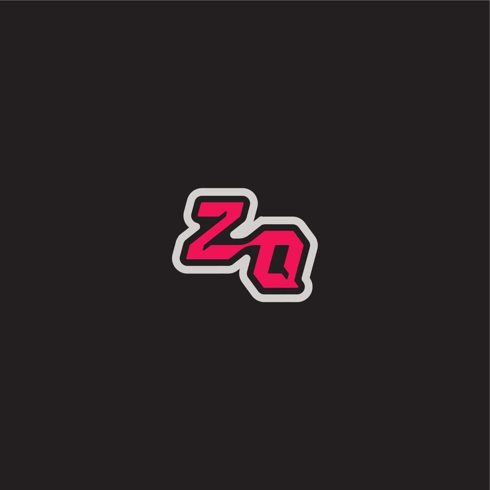 ZO letter cool esport concept bold sporty gaming style dynamic line monogram logo vector