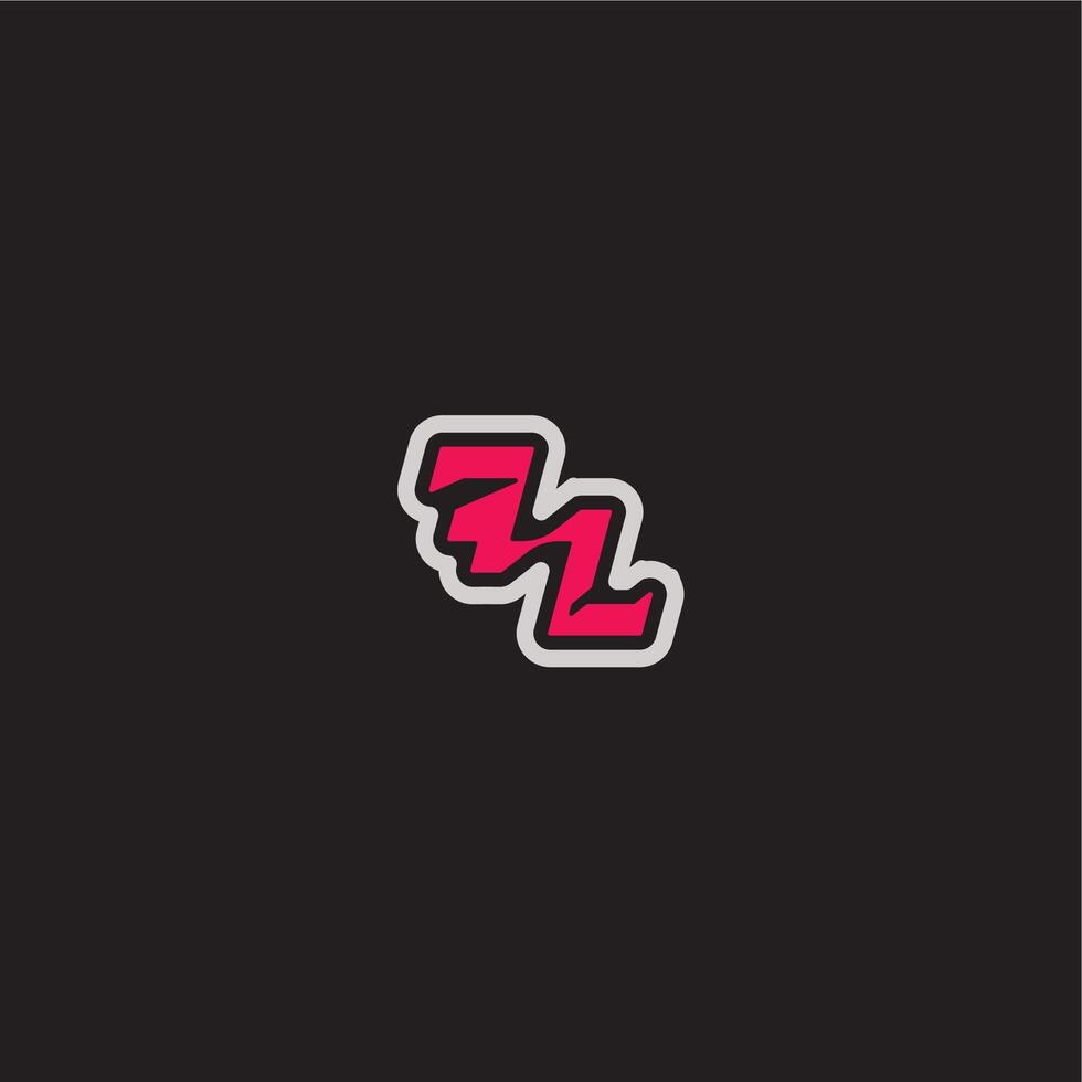 bold sporty gaming style FL cool esport concept dynamic line monogram logo letter vector