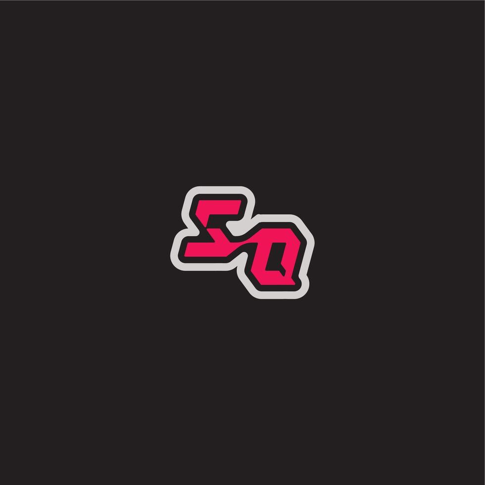 dynamic line monogram logo cool esport concept SO bold sporty gaming style letter vector