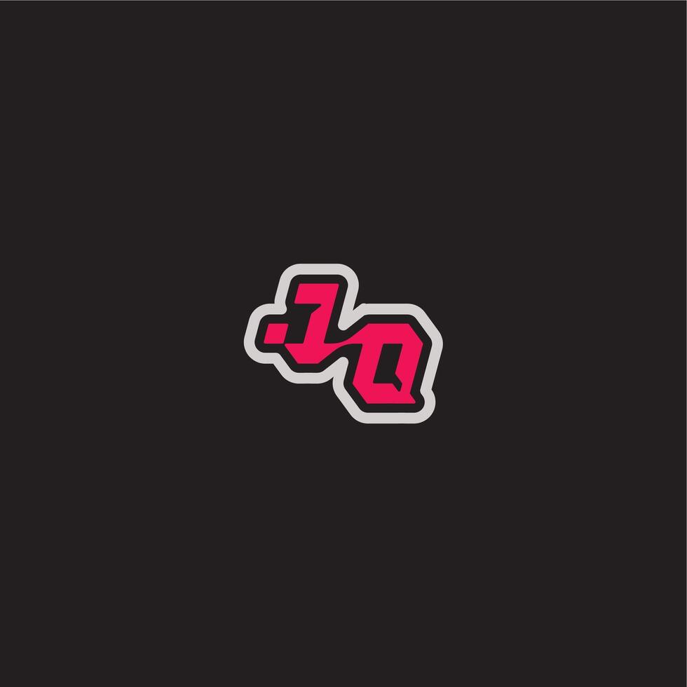 bold sporty gaming style dynamic line monogram logo letter cool esport concept JO vector