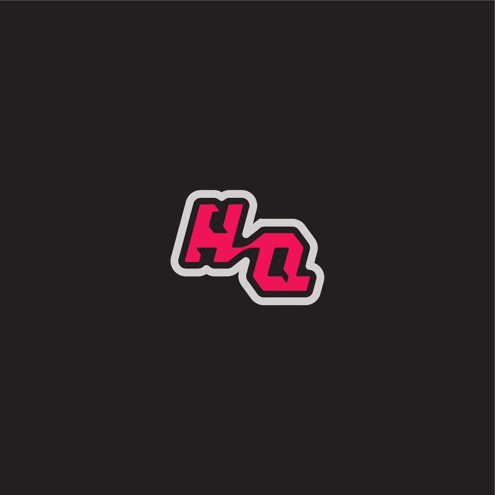 bold sporty gaming style dynamic line monogram logo letter cool esport concept HQ vector