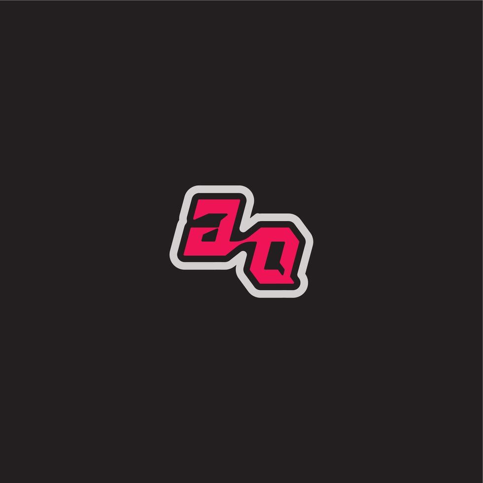 bold sporty gaming style dynamic line monogram logo letter cool esport concept GO vector