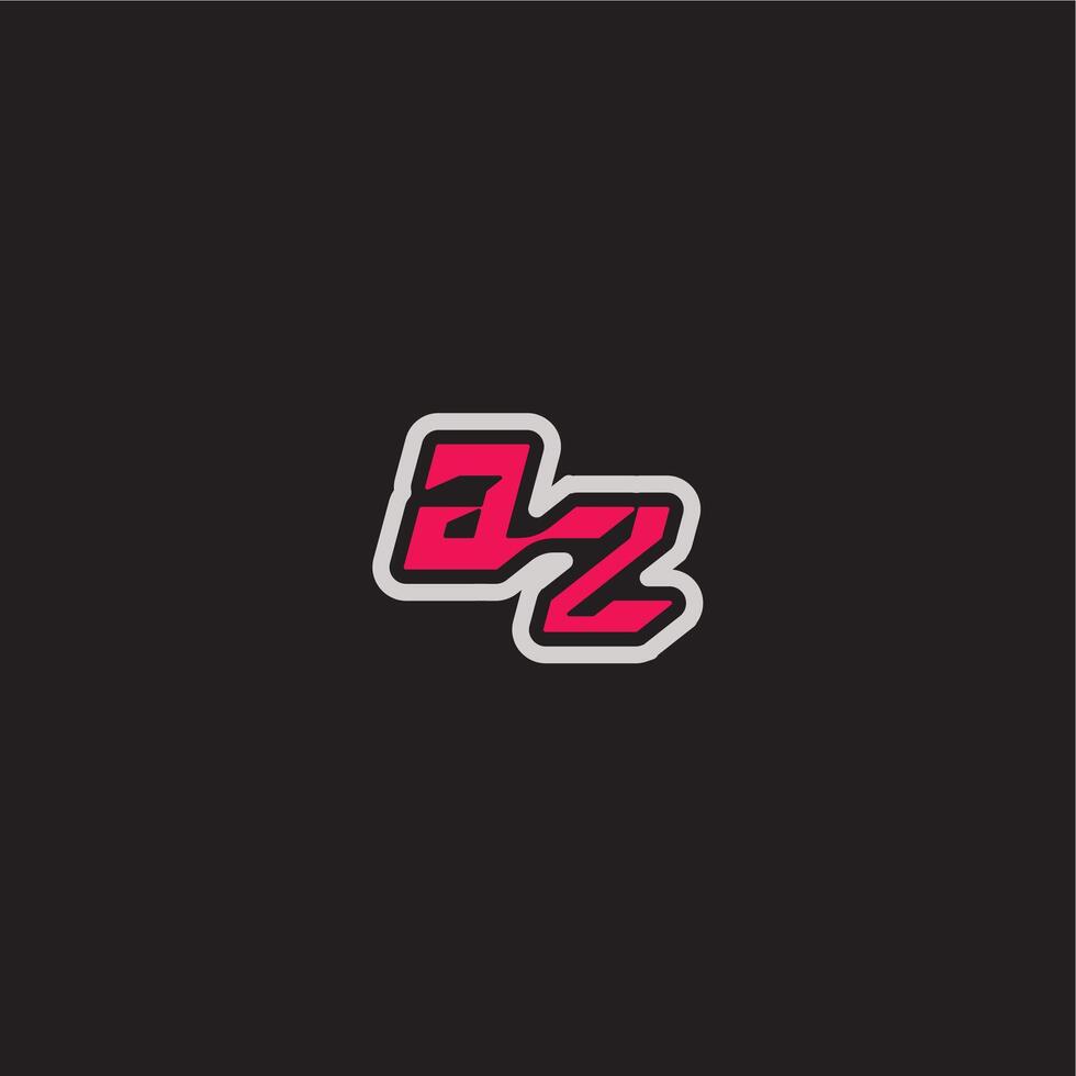 bold sporty gaming style dynamic line monogram logo letter cool esport concept GZ vector