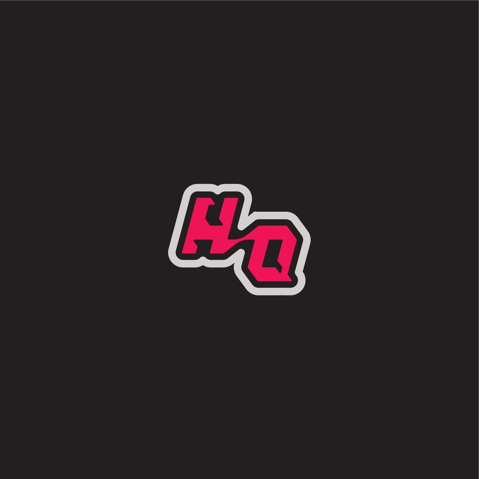 bold sporty gaming style dynamic line monogram logo letter cool esport concept HO vector