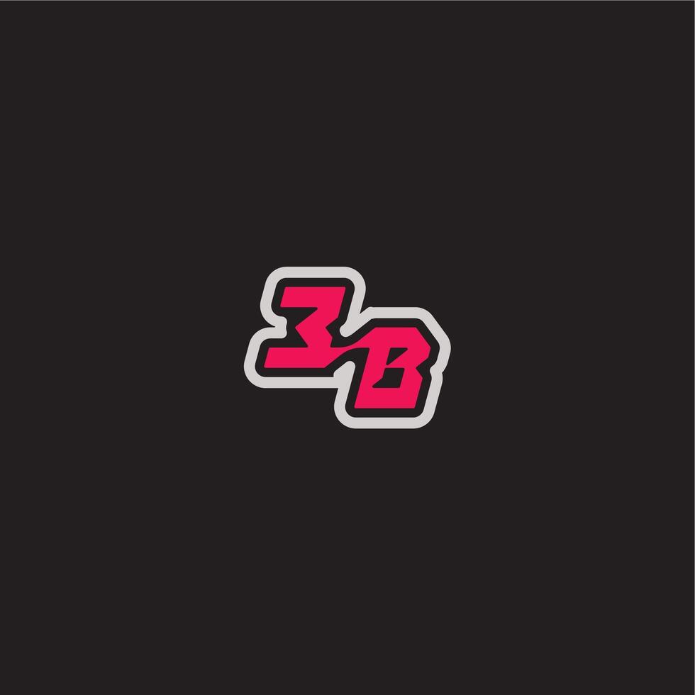 bold sporty gaming style EB cool esport concept dynamic line monogram logo letter vector