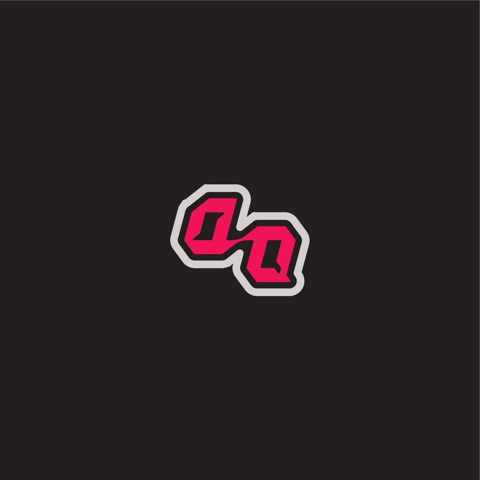 bold sporty gaming style DO cool esport concept dynamic line monogram logo letter vector