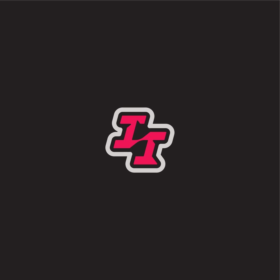 bold sporty gaming style dynamic line monogram logo letter cool esport concept II vector