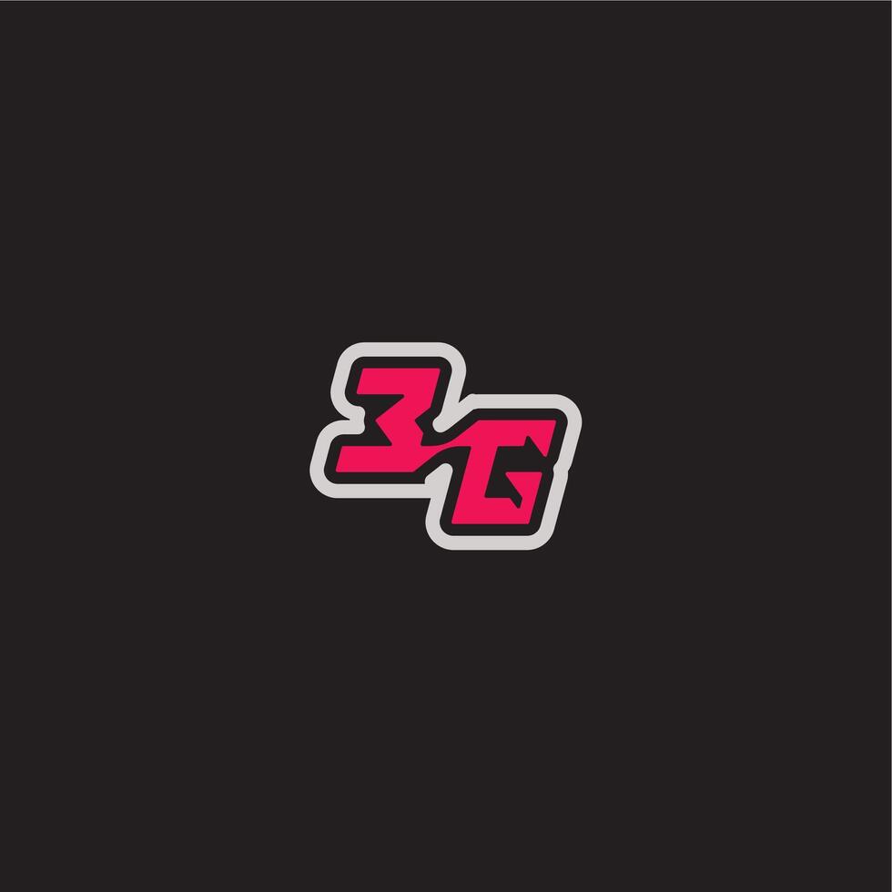 bold sporty gaming style EG cool esport concept dynamic line monogram logo letter vector