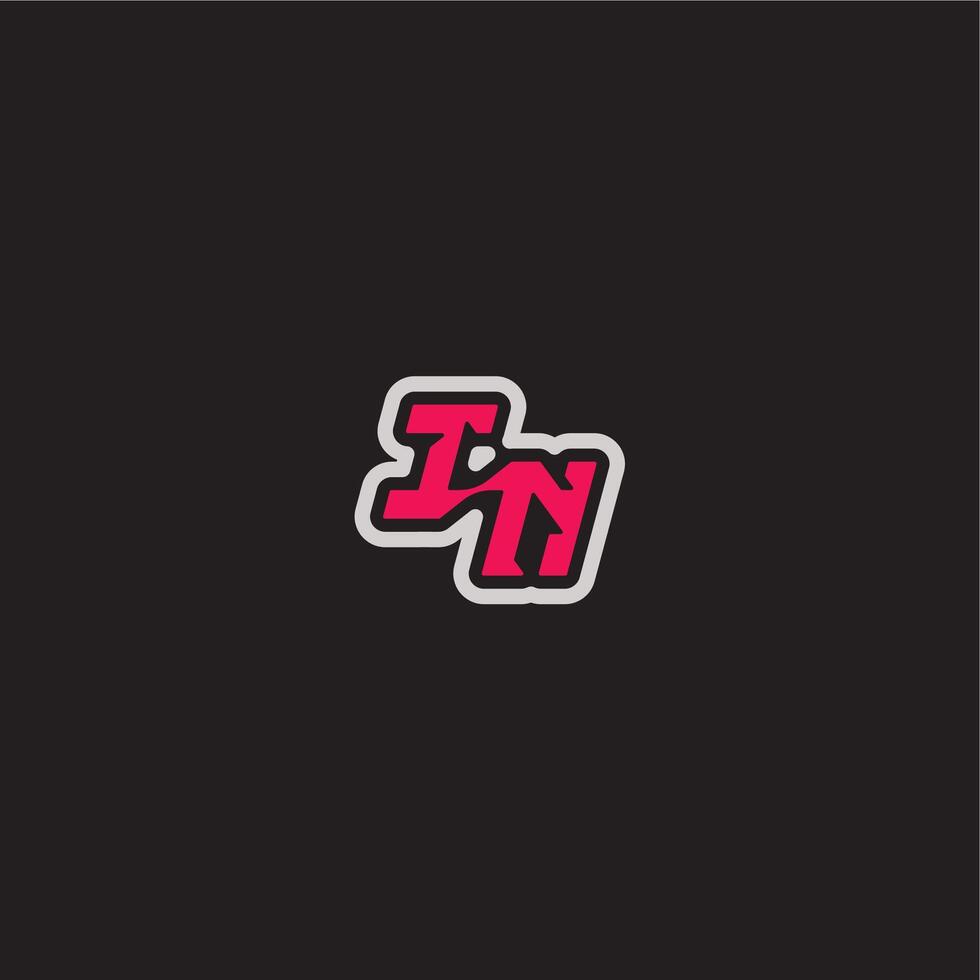 bold sporty gaming style dynamic line monogram logo letter cool esport concept IN vector