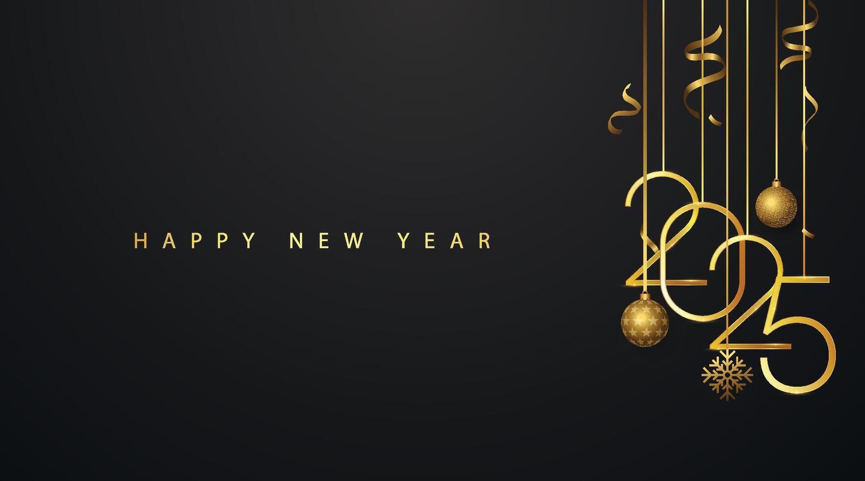 Happy New Year 2025 luxury background design vector