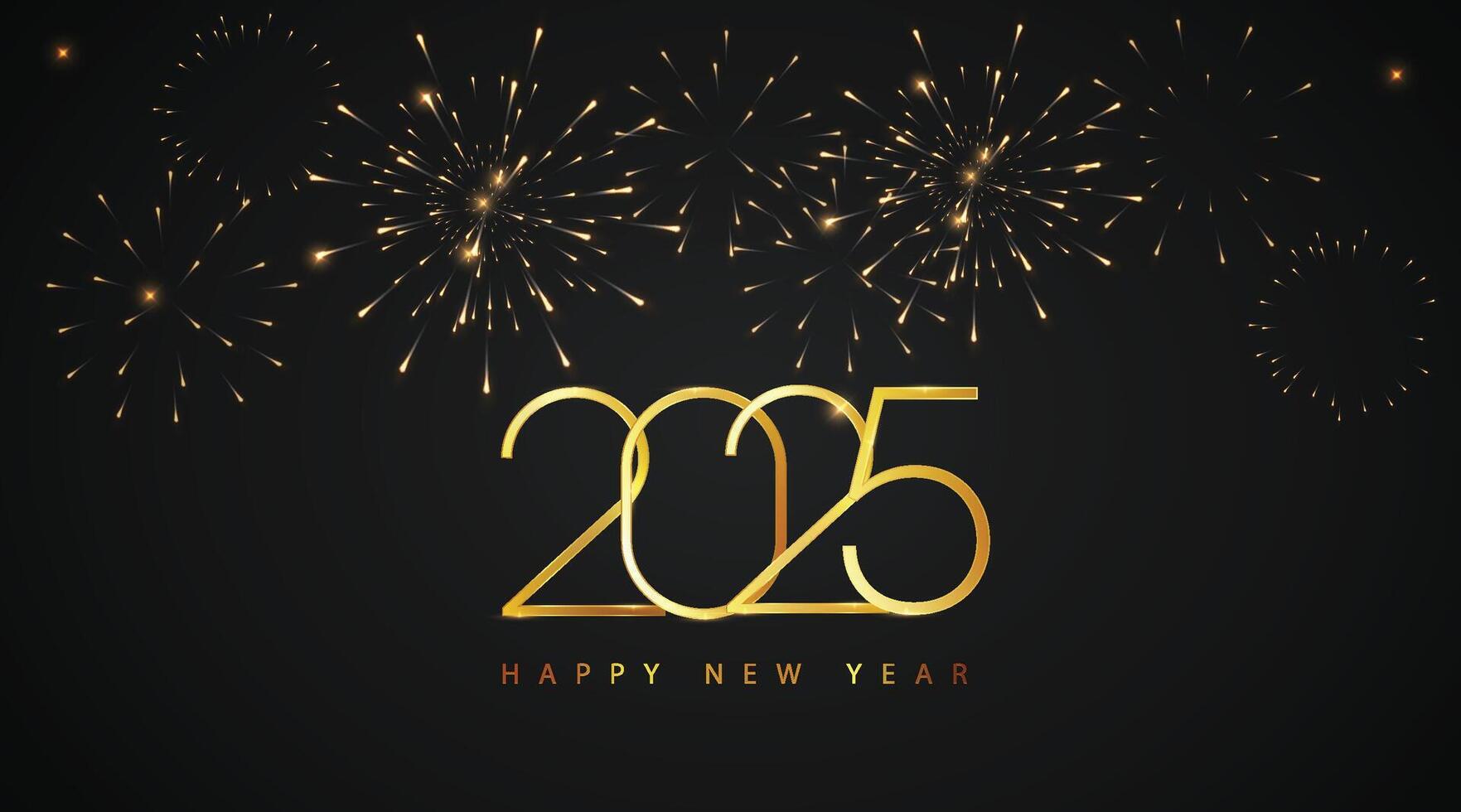 New Year 2025 celebration background with fireworks 49133718 Vector Art