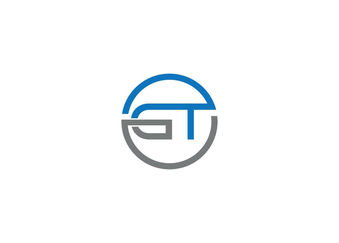 GT Logo Design with Creative Modern icon template vector