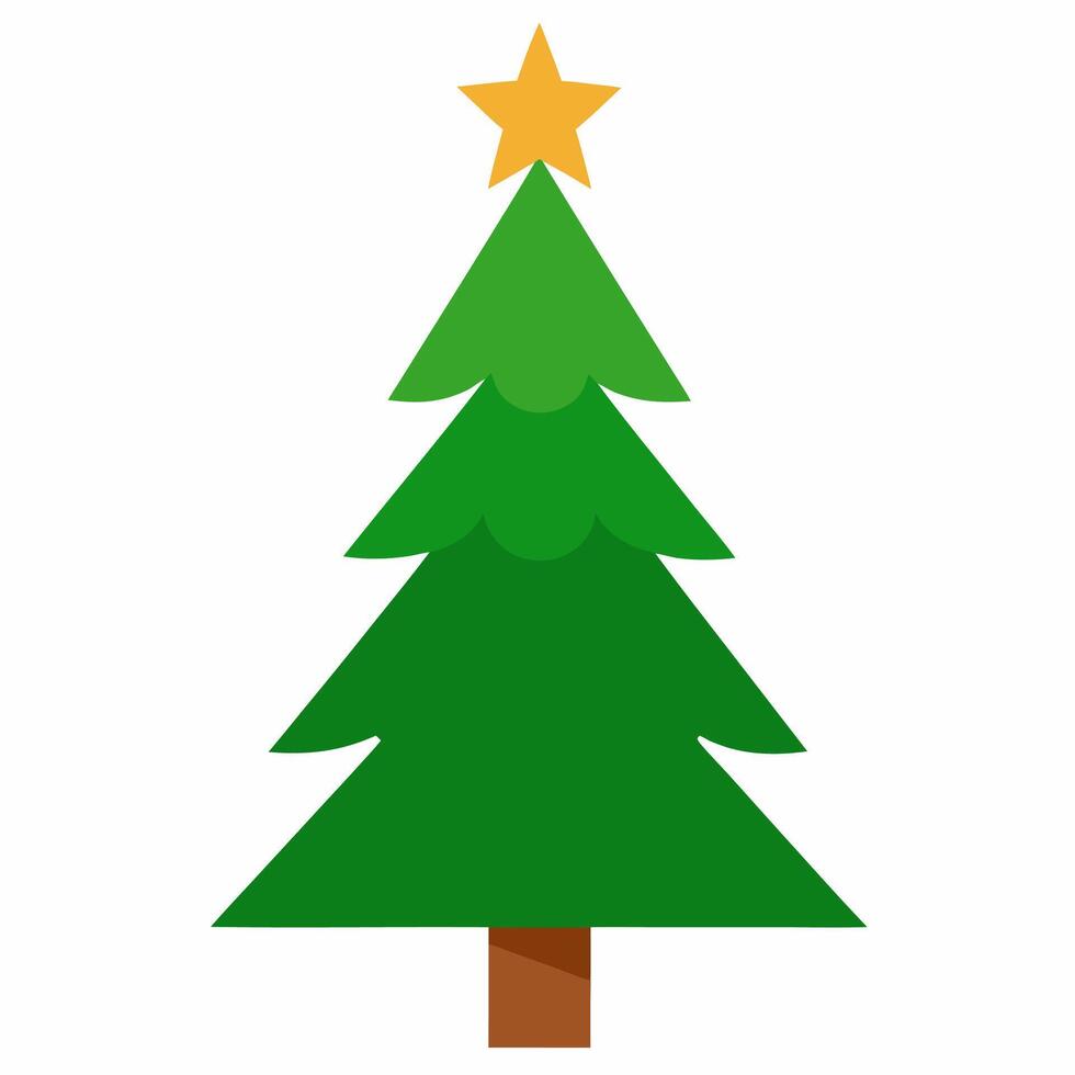 Detailed Christmas tree illustration, perfect for festive designs. vector