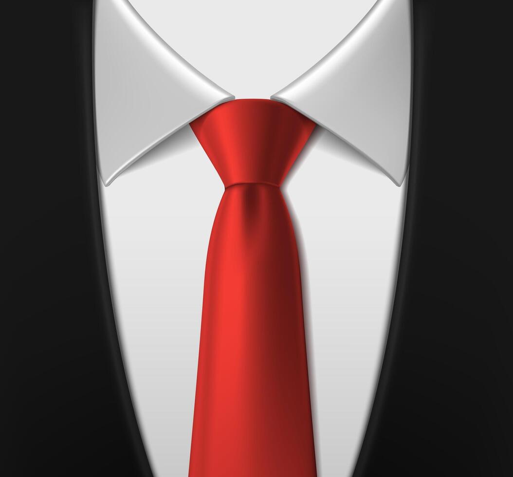 3d realistic icon illustration. Fathers day black tie banner element. vector