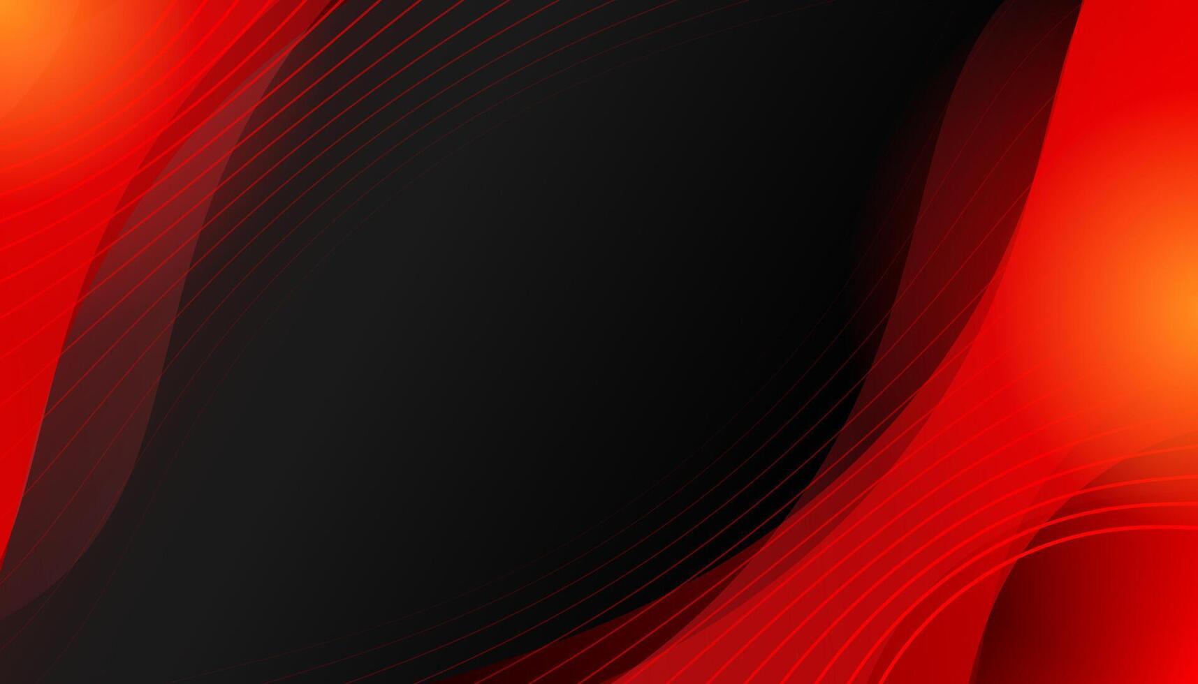 Modern abstract red background with dynamic waves vector
