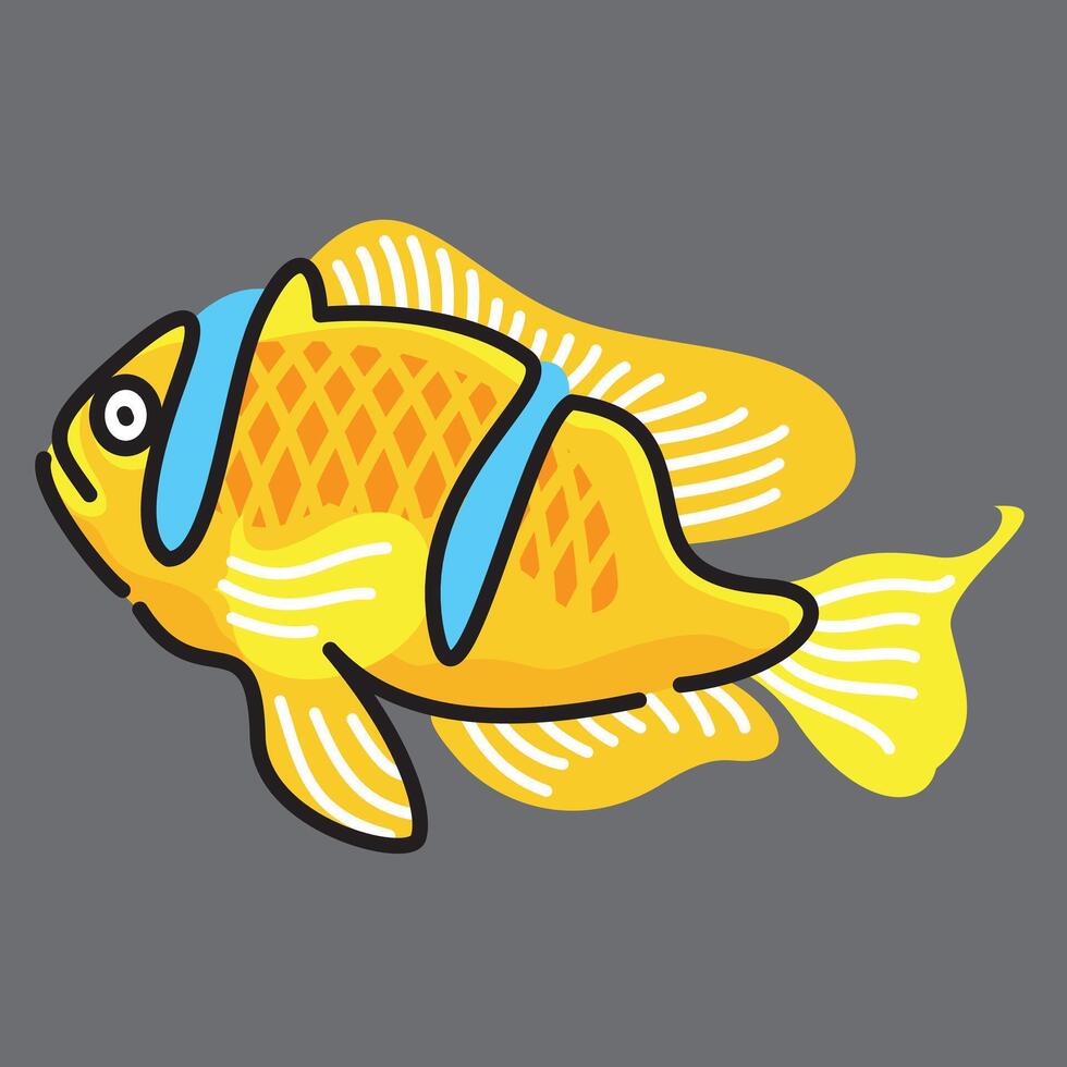 Illustration of a two-banded anemone fish.eps vector