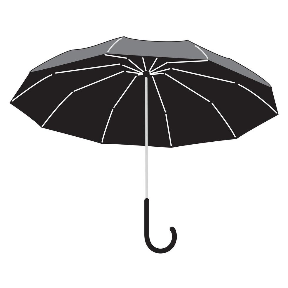 illustration of a gray-black umbrella vector