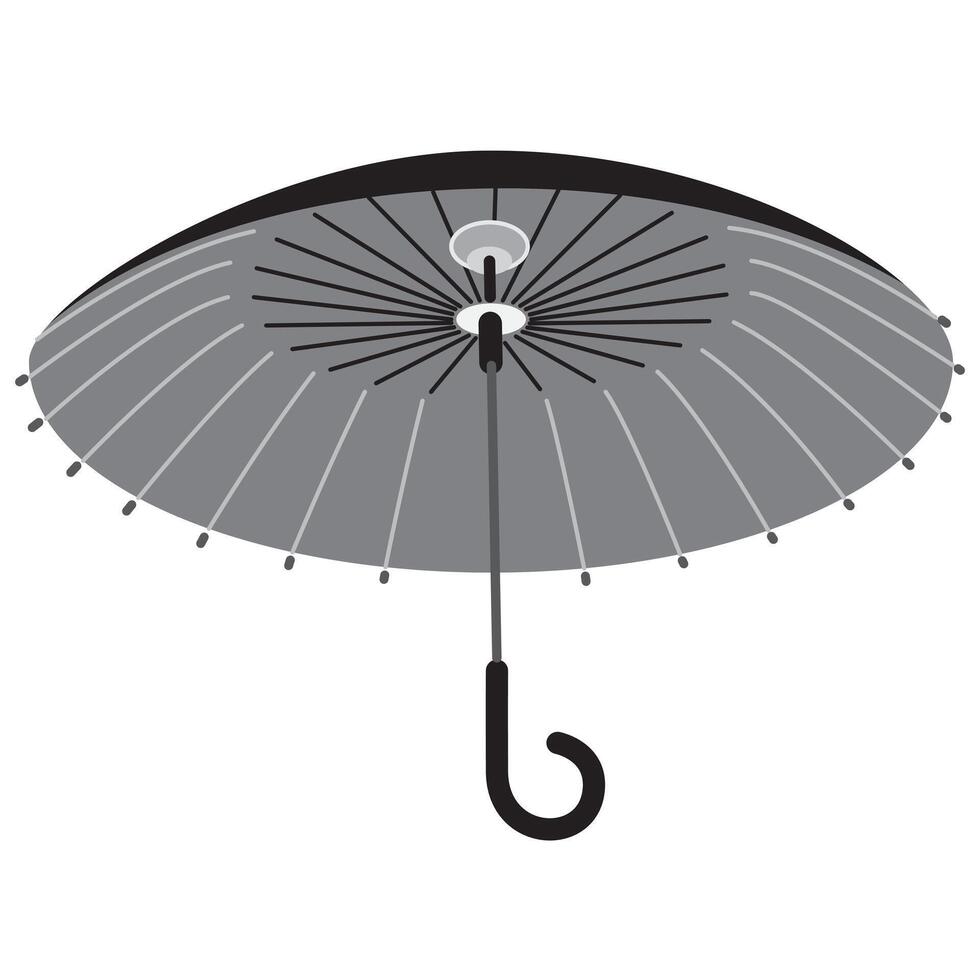 illustration of a gray-black umbrella vector