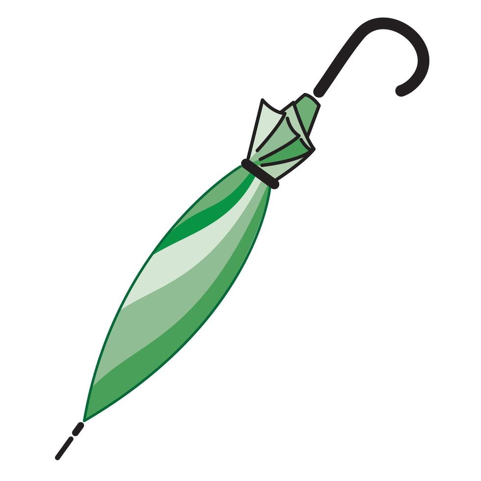 illustration of a closed umbrella vector
