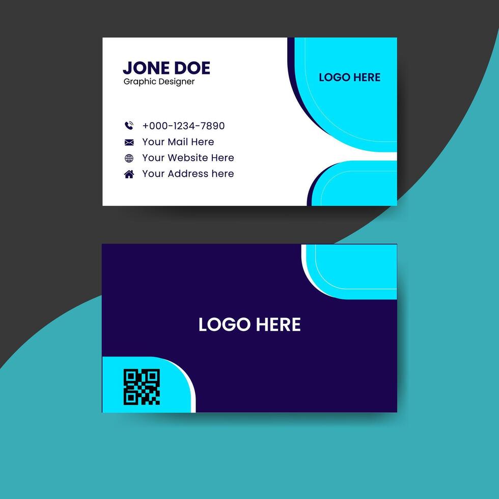 Corporate double-sided Business card Template Design vector