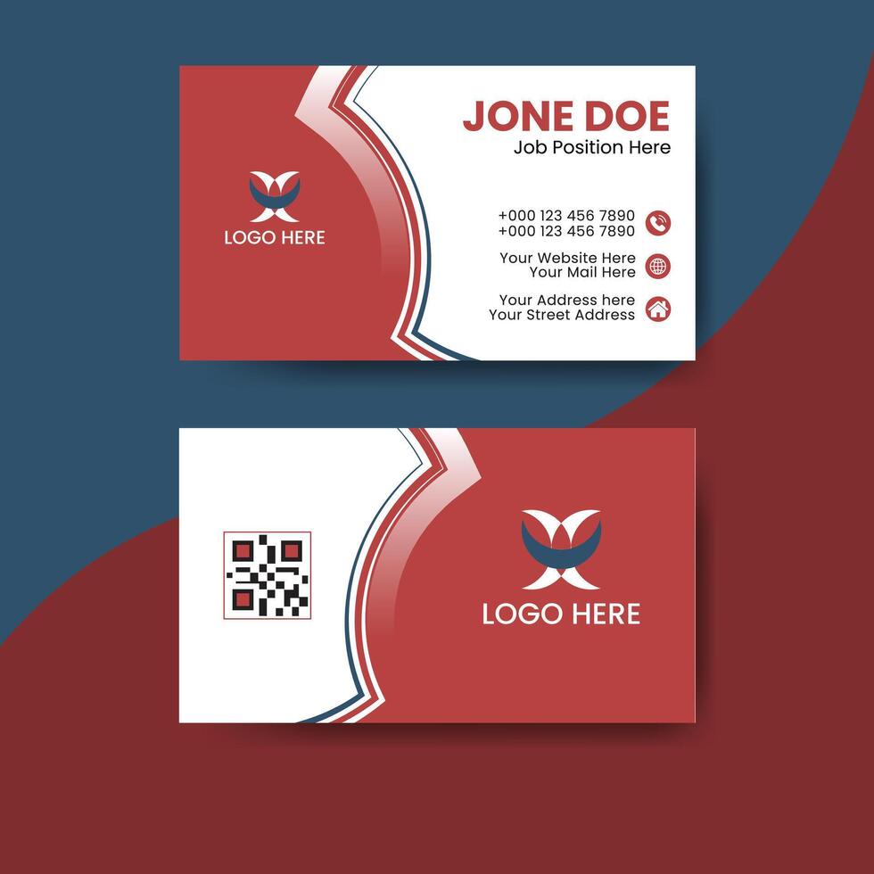 Corporate double-sided Business card Template Design vector