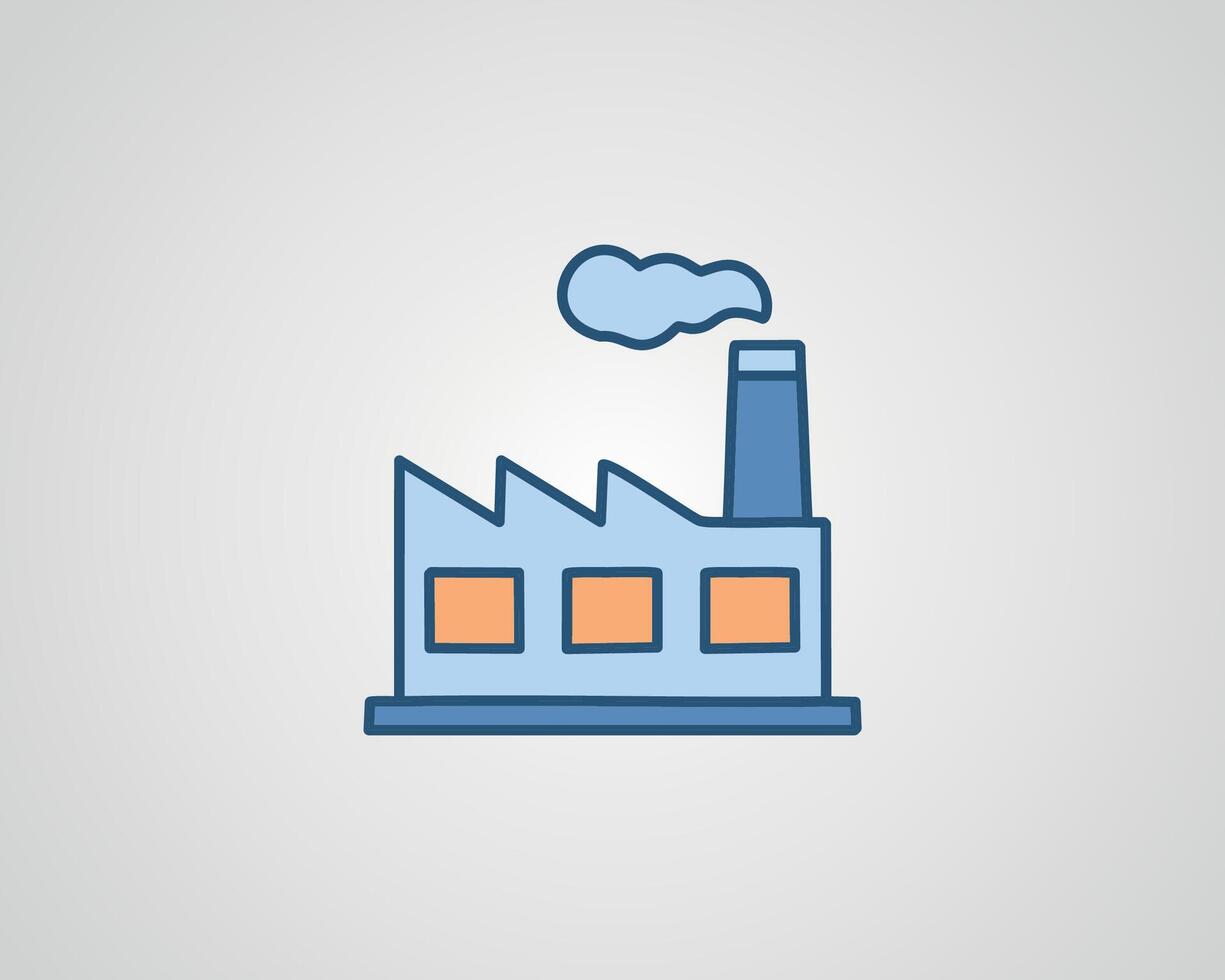 Simple factory line icon. Stroke pictogram. illustration isolated on a white background. Premium quality symbol. vector