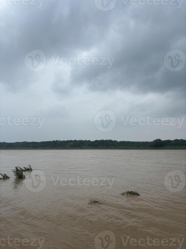 A river flowing naturally in monsoon photo