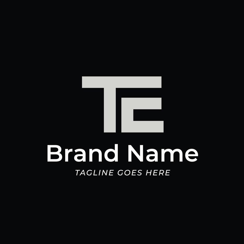 TE letter logo vector
