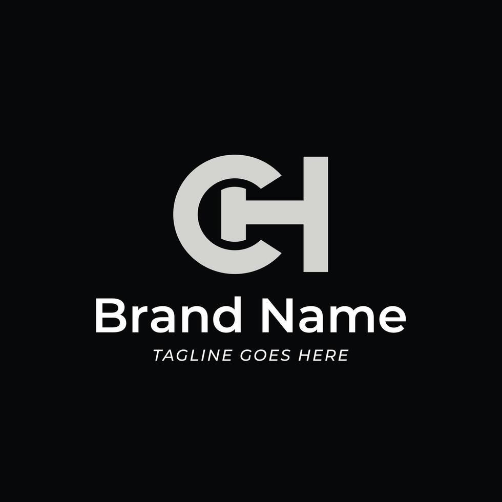 CH Letter logo for tech vector