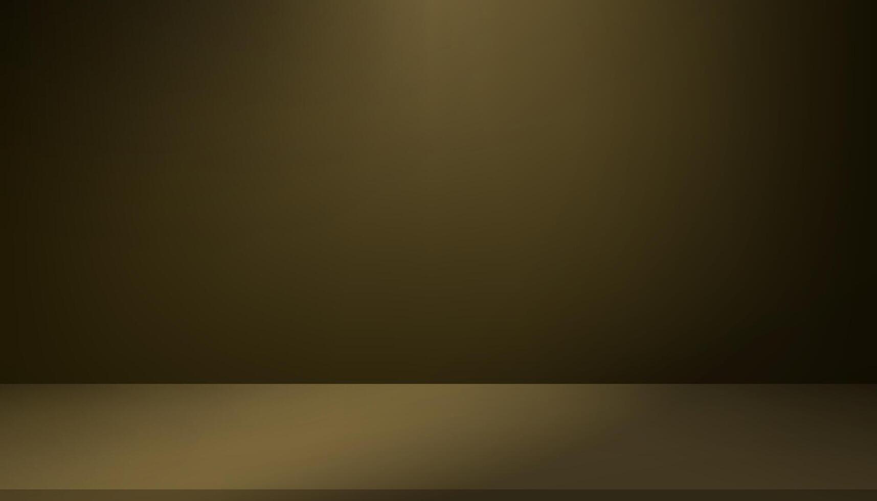 Gold Background,Empty Studio Room with Spotlight,Shadow on Floor.Backdrop Dark brown Gallery with 3d Podium Display, Minimal design for product present for Christmas,New Year,Winter Promote vector