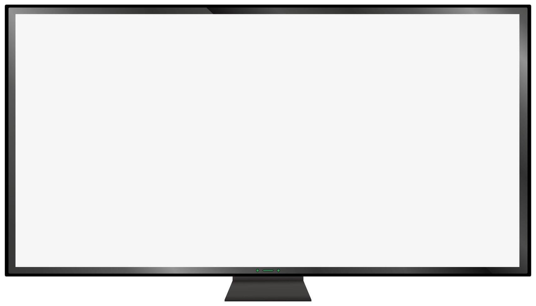 4K TV Flat Screen lcd,Oled,Plasma, Realistic 3D Model White Blank Monitor Display Mockup,Empty Television Template Wide flatscreen Monitor hanging on the wall,Design element for Catalog,Web Site vector