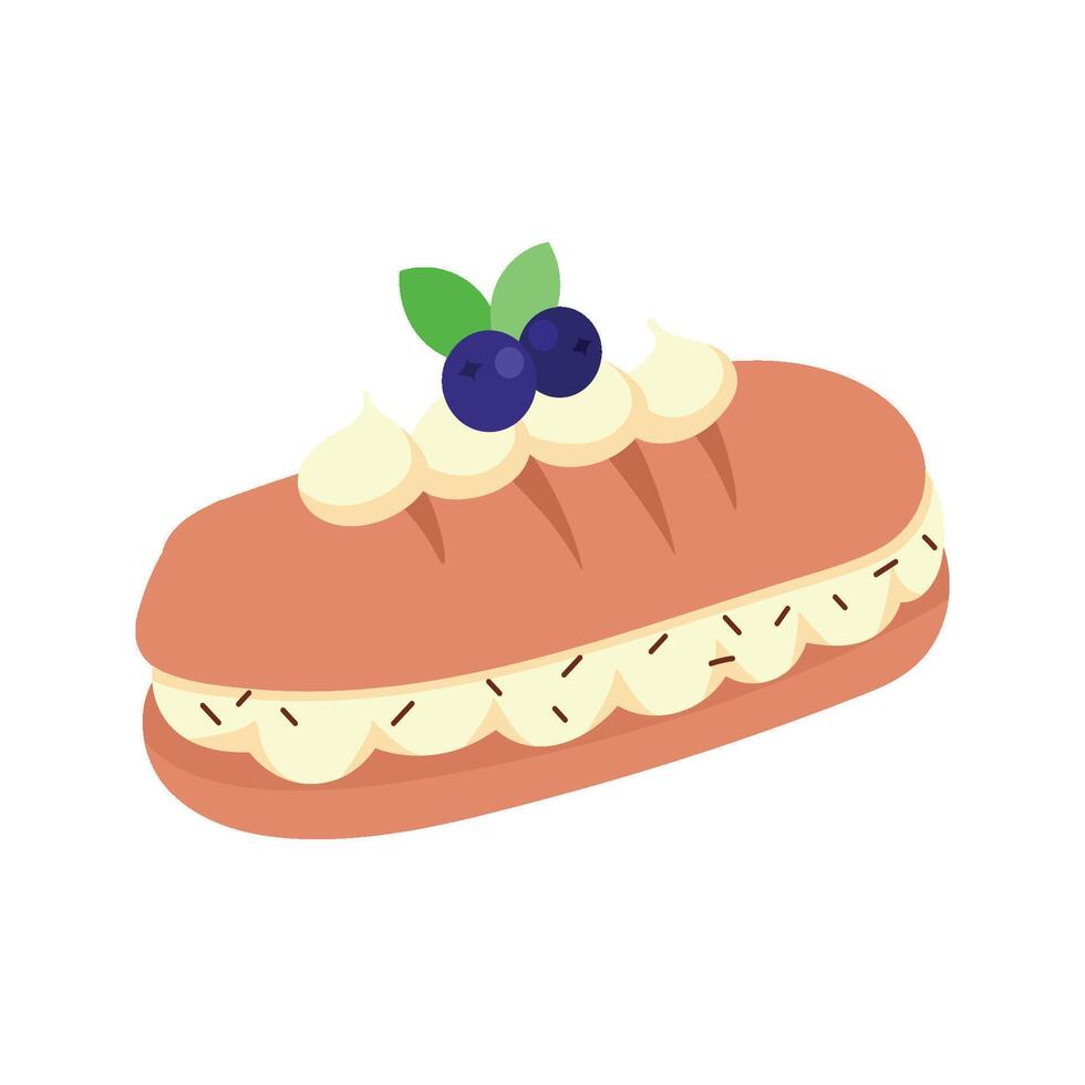 Party and Sweets Food Hand Drawn Blueberry sandwitch vector