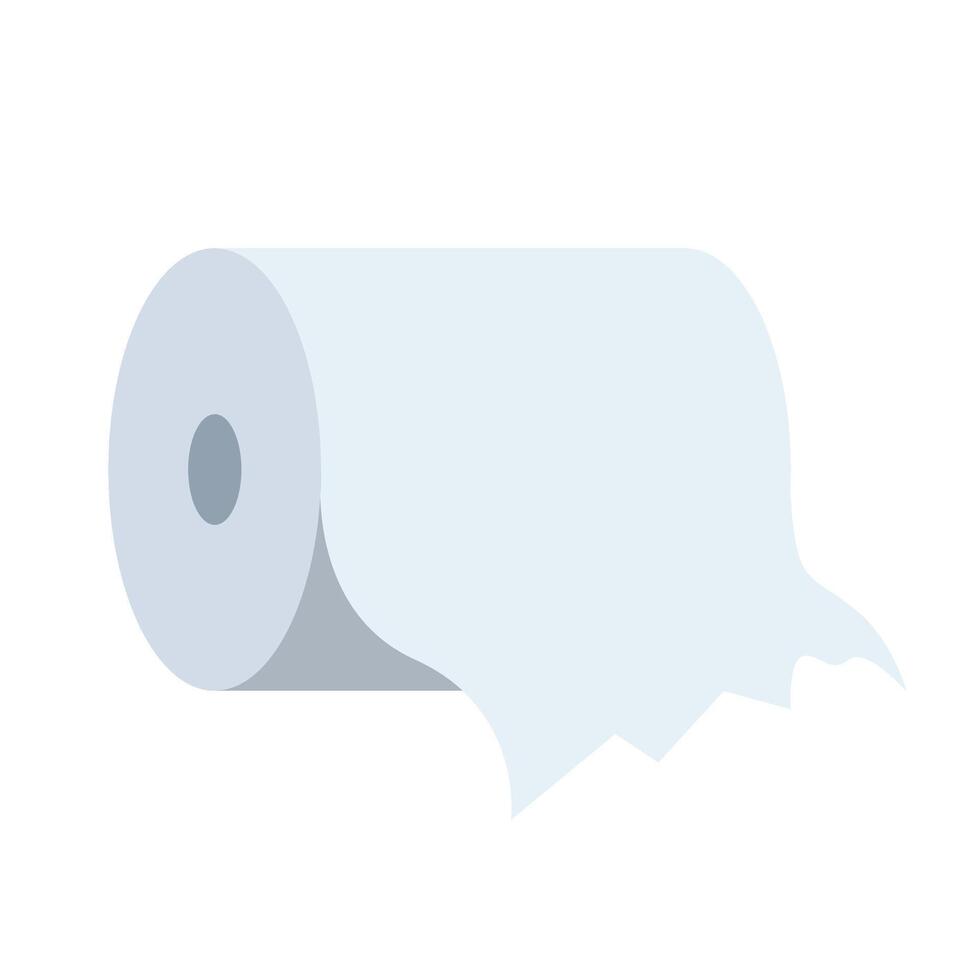Hand drawn set of objects from the bathroom Toilet paper vector