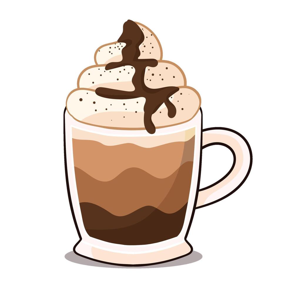 handrawn Coffee menu set Macchiato vector