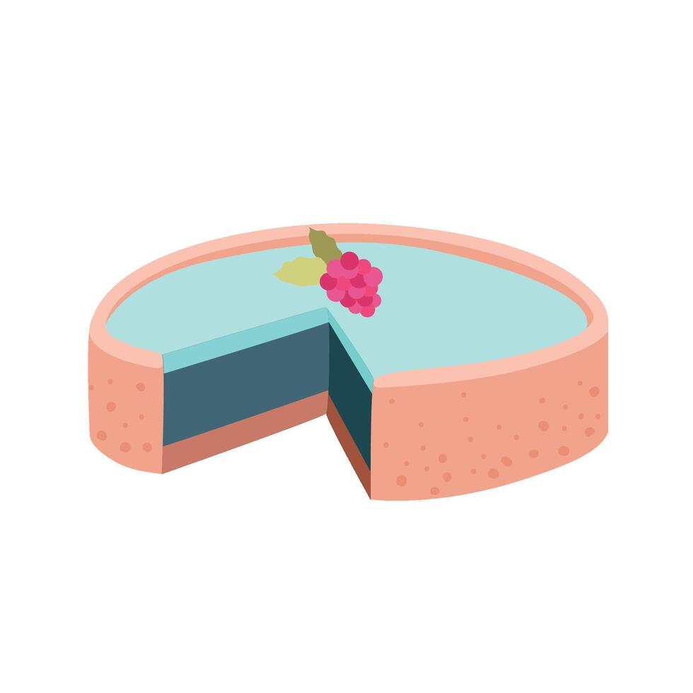 Hand Drawn Pie Mint raspberry vector