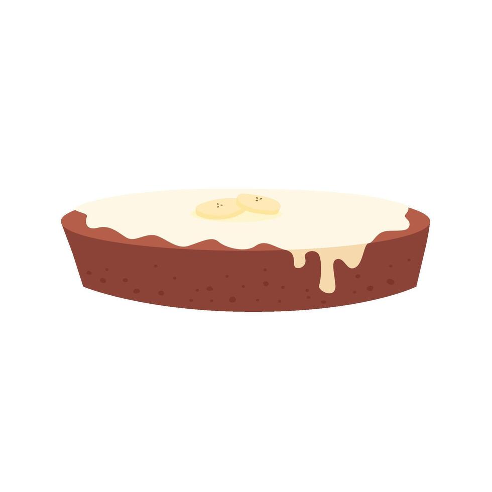 Hand Drawn Pie Banana chocolate vector