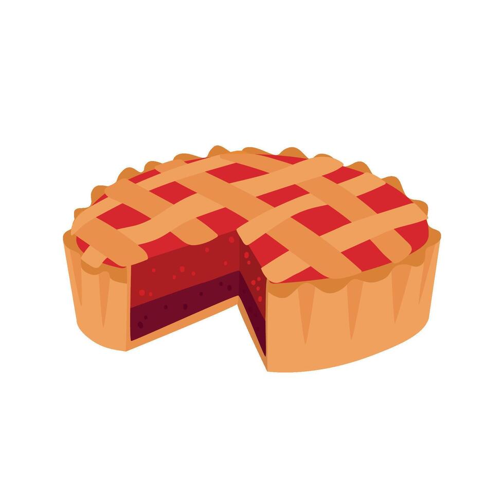 Hand Drawn Pie Fruit vector