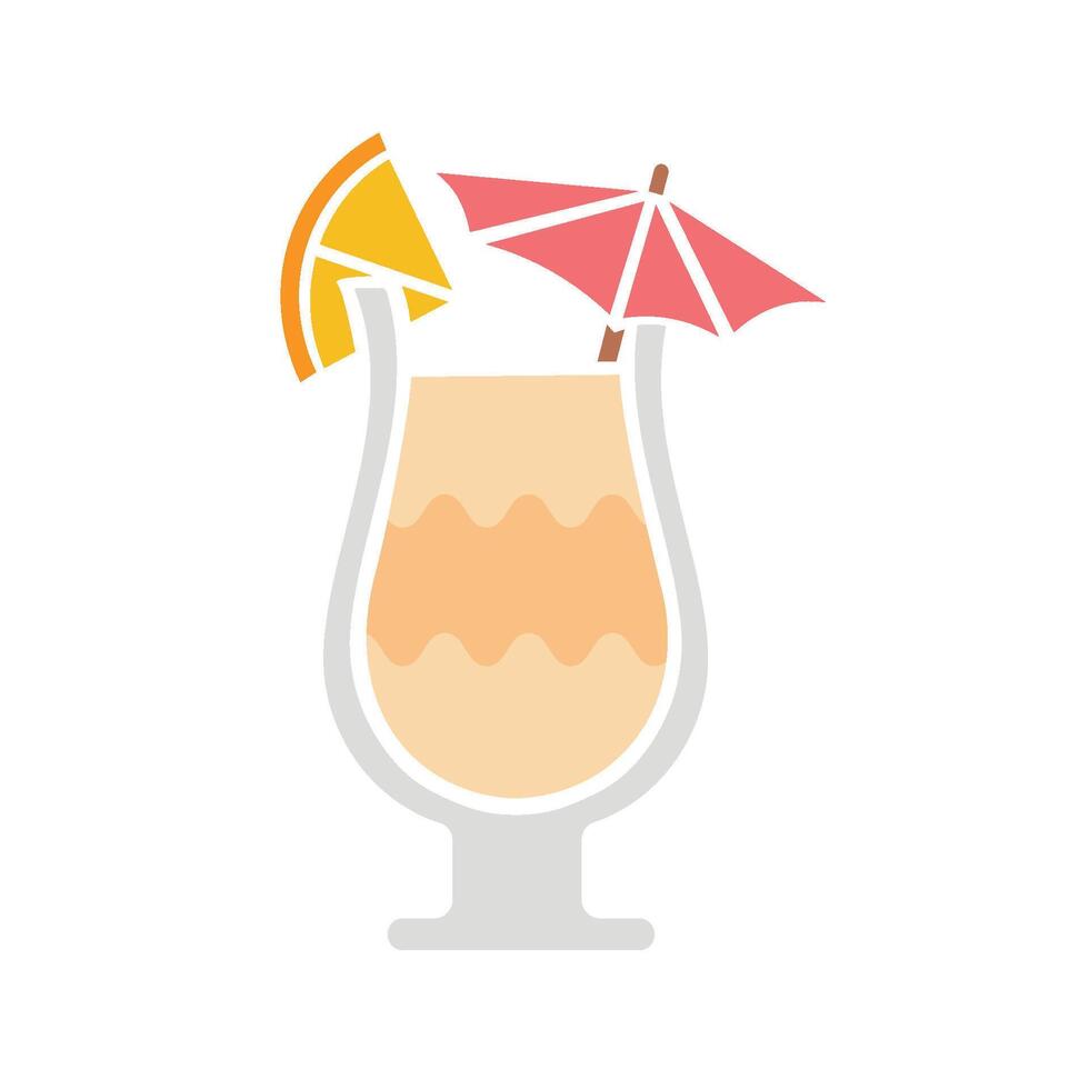 Hand Drawn Cocktails Pina Colada vector