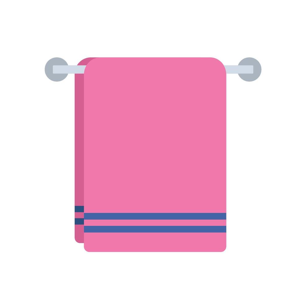 Hand drawn set of objects from the bathroom Towel vector