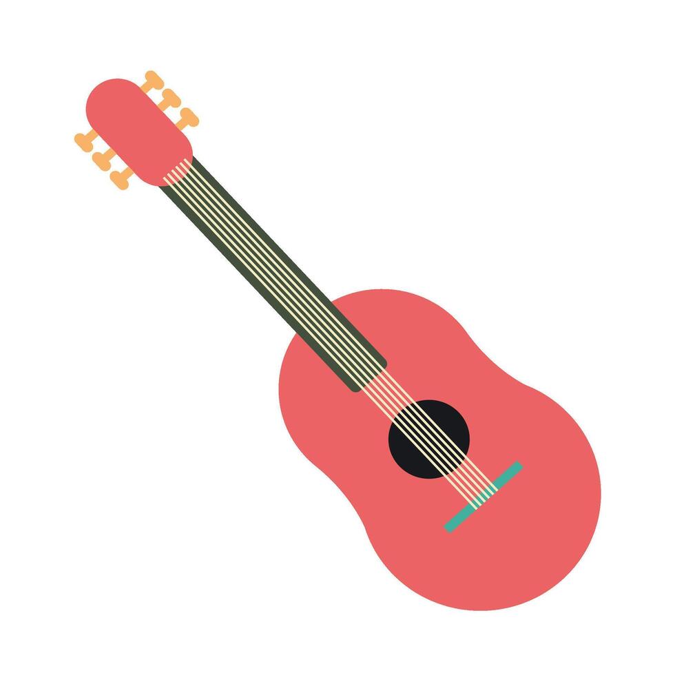 Set of music instrument illustration Guitar vector