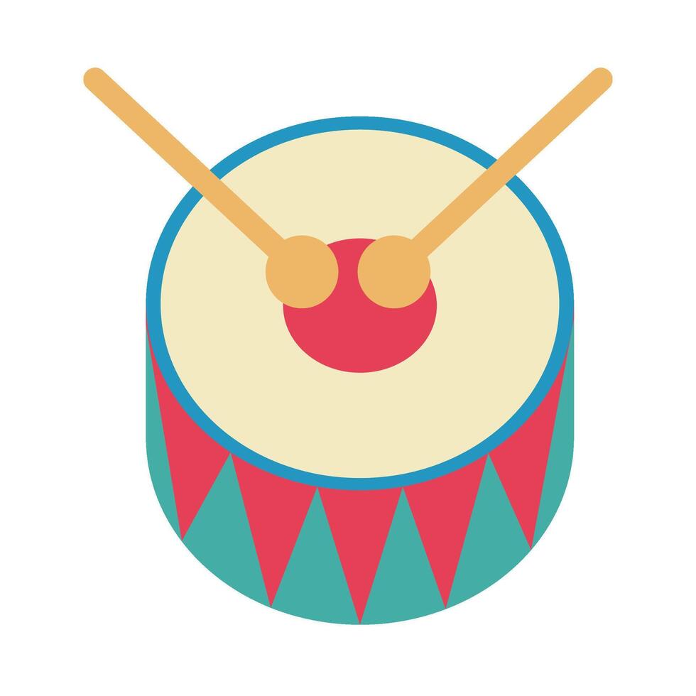 Set of music instrument illustration Drum vector