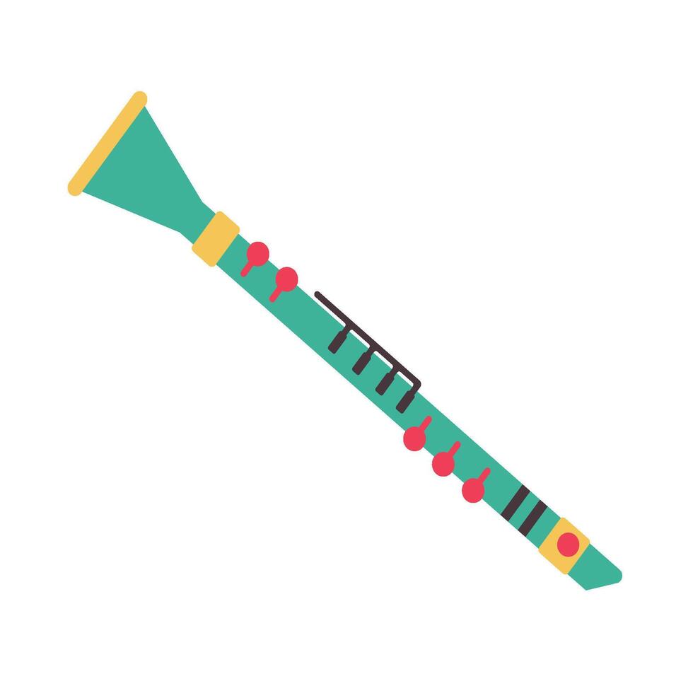 Set of music instrument illustration Clarinet vector