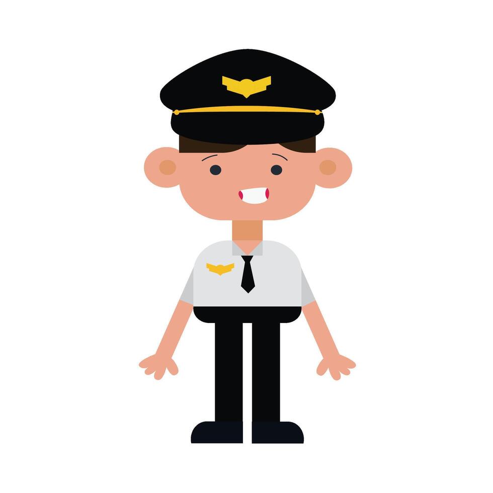 Professional workers Pilot vector